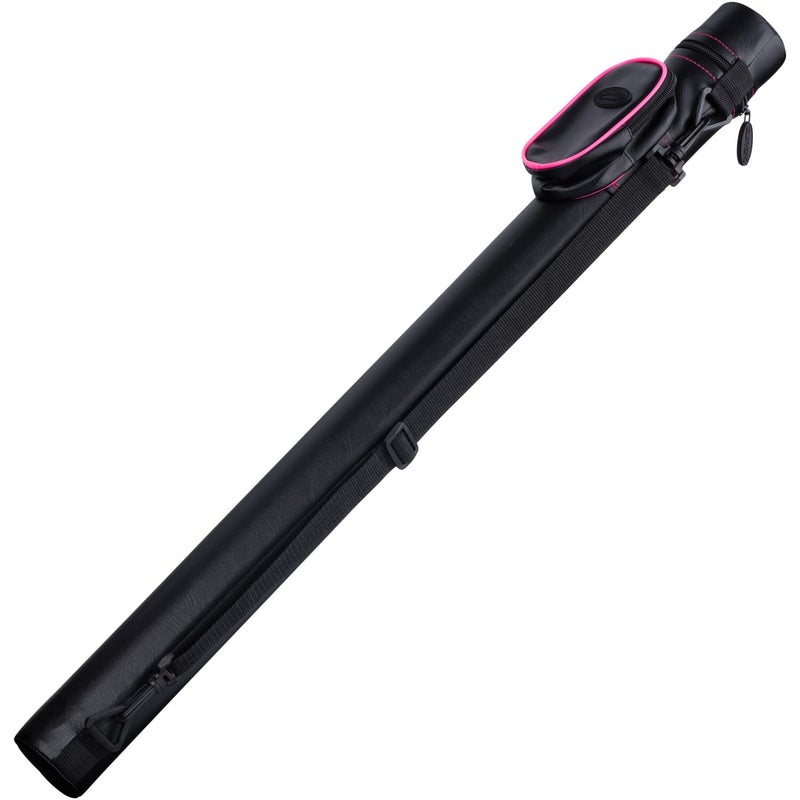 Casemaster Q-Vault Supreme Billiard/Pool Cue Hard Case, Holds 1 Complete 2-Piece Cue (1 Butt/1 Shaft), Black with Pink Trim - Image 5